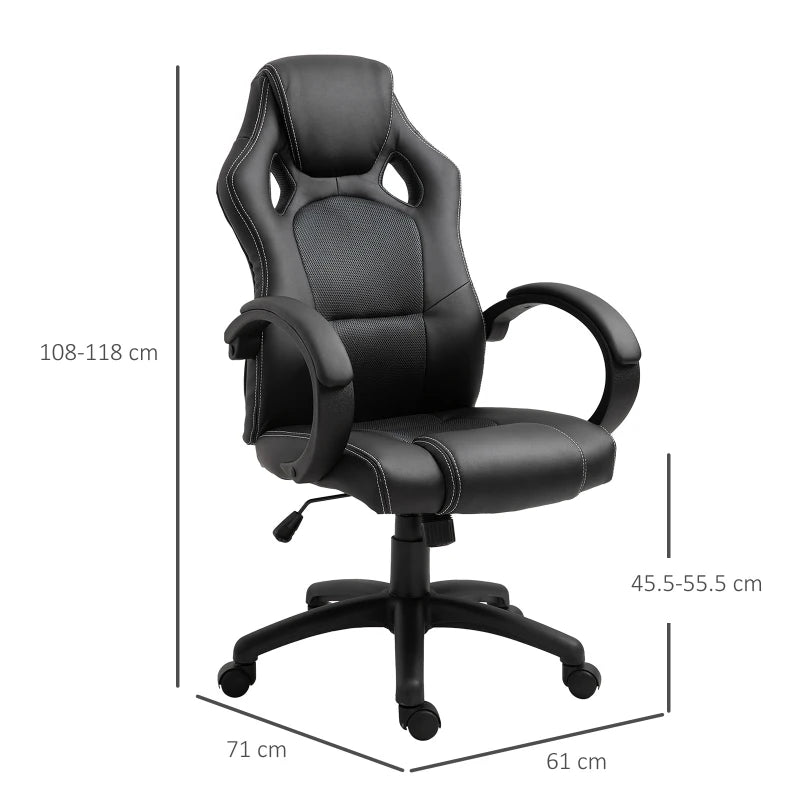High-Back Faux Leather Desk Chair