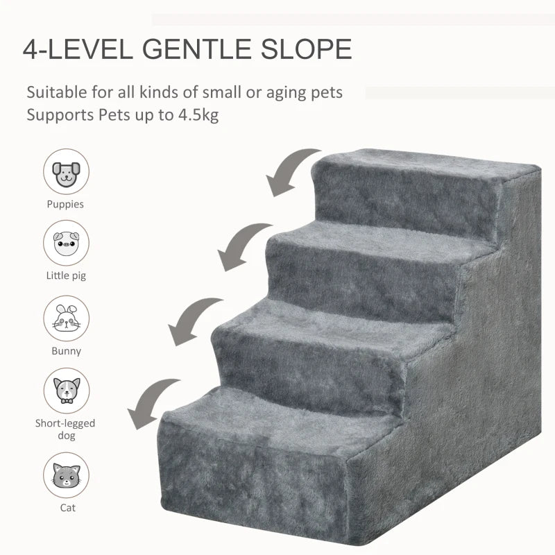 Four-Step Pet Stairs For Small Dog and Cat